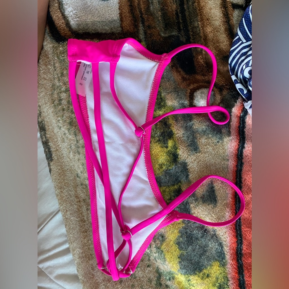Pink swim top